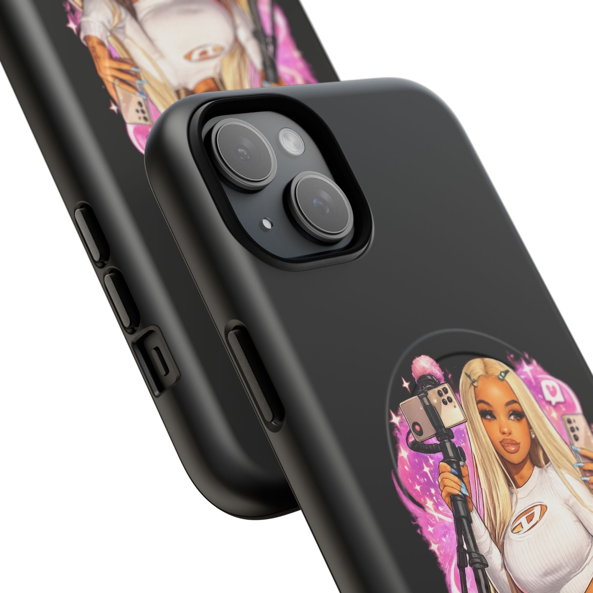 Stream Doll Tough Magnetic Phone Case — Cute Streamer Girl Design