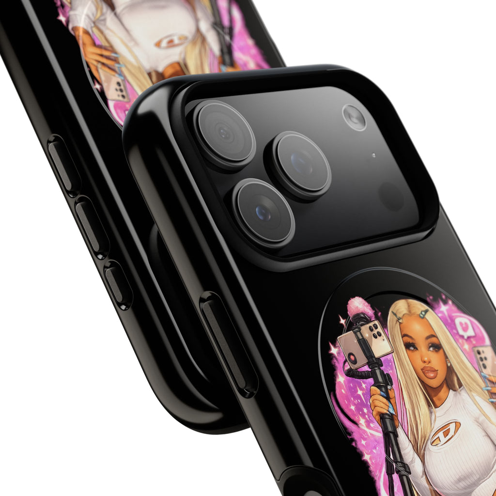Stream Doll Tough Magnetic Phone Case — Cute Streamer Girl Design