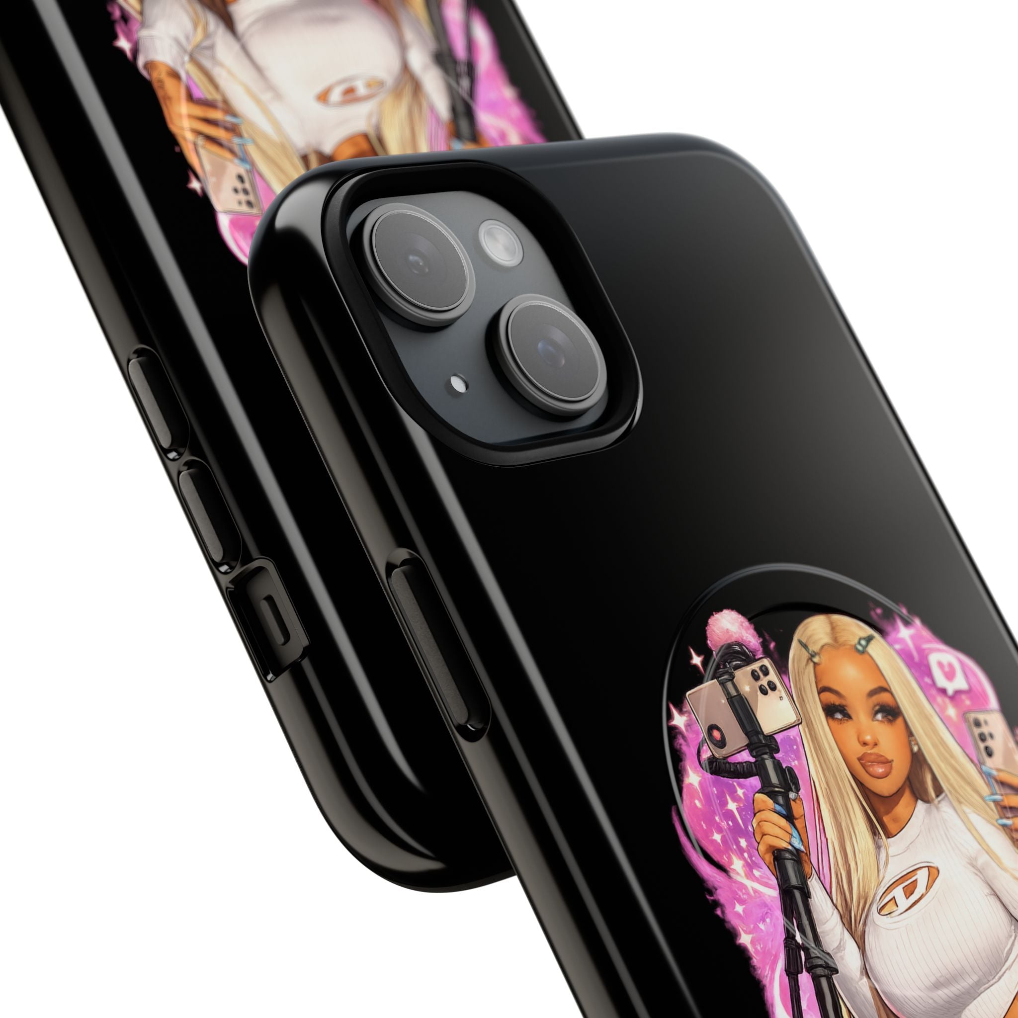 Stream Doll Tough Magnetic Phone Case — Cute Streamer Girl Design