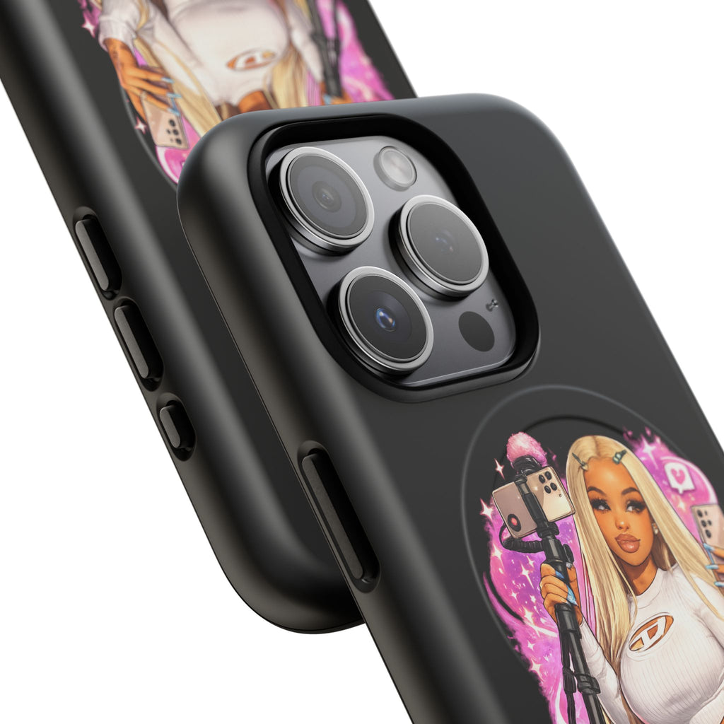 Stream Doll Tough Magnetic Phone Case — Cute Streamer Girl Design