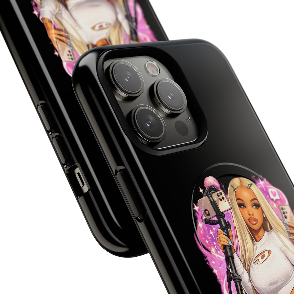Stream Doll Tough Magnetic Phone Case — Cute Streamer Girl Design