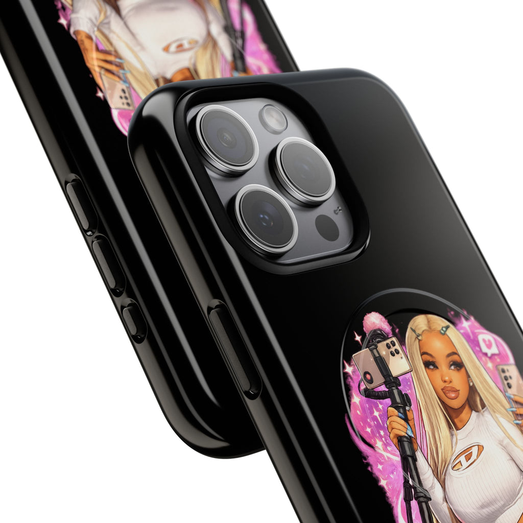 Stream Doll Tough Magnetic Phone Case — Cute Streamer Girl Design
