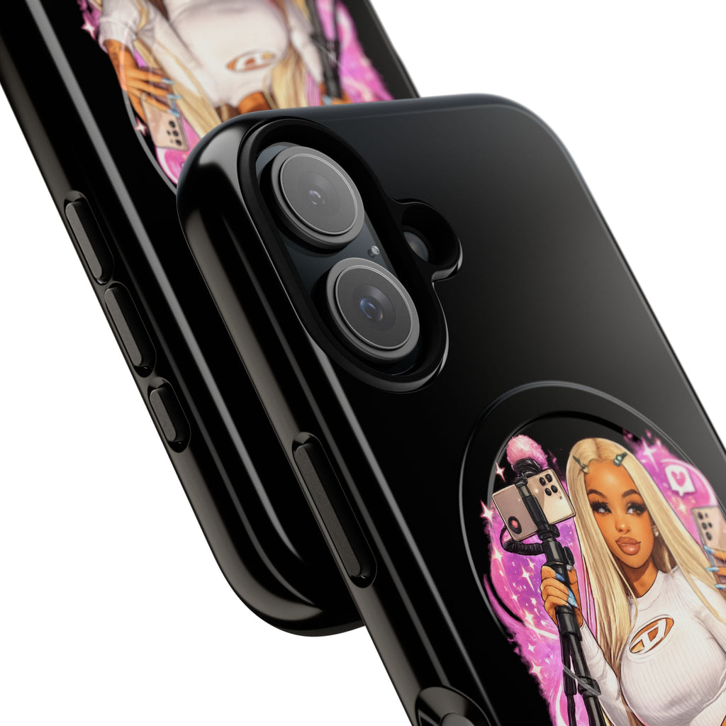 Stream Doll Tough Magnetic Phone Case — Cute Streamer Girl Design