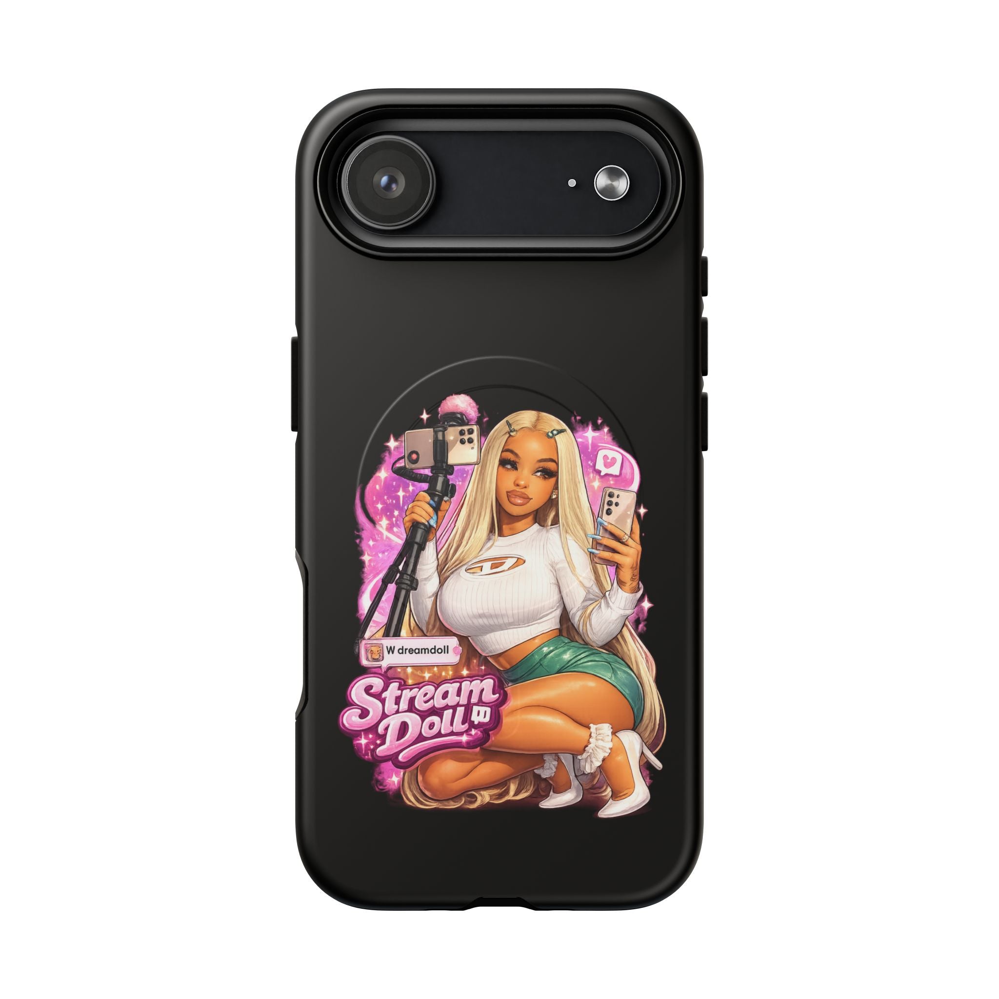 Stream Doll Tough Magnetic Phone Case — Cute Streamer Girl Design