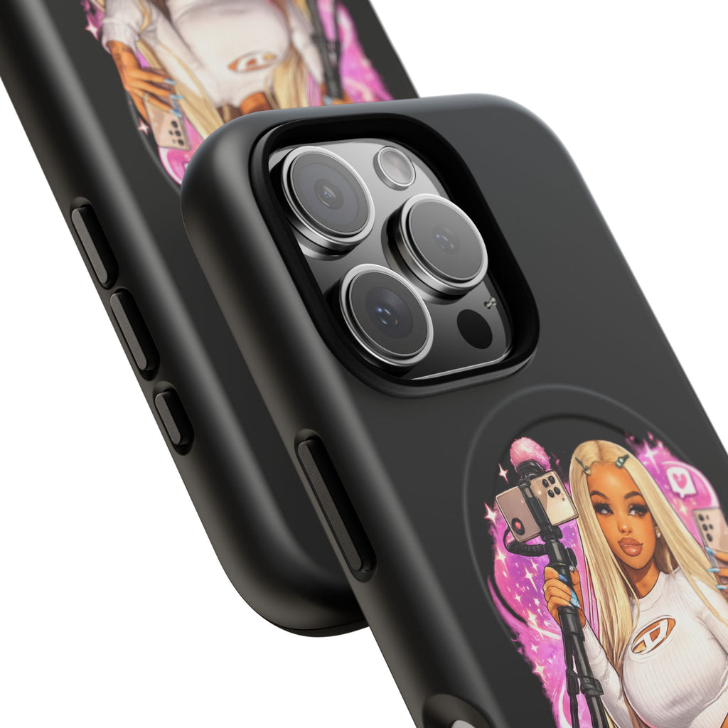 Stream Doll Tough Magnetic Phone Case — Cute Streamer Girl Design