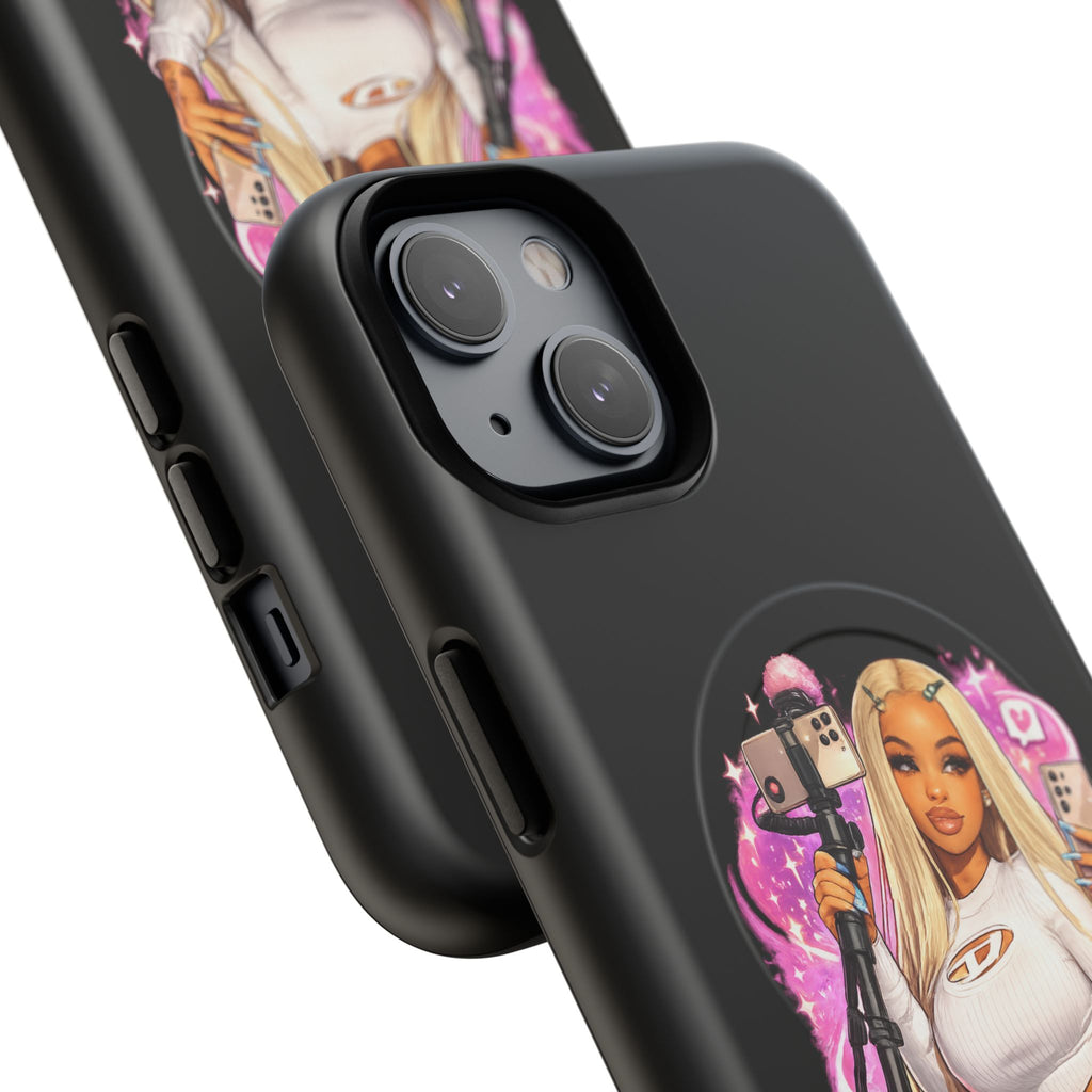 Stream Doll Tough Magnetic Phone Case — Cute Streamer Girl Design