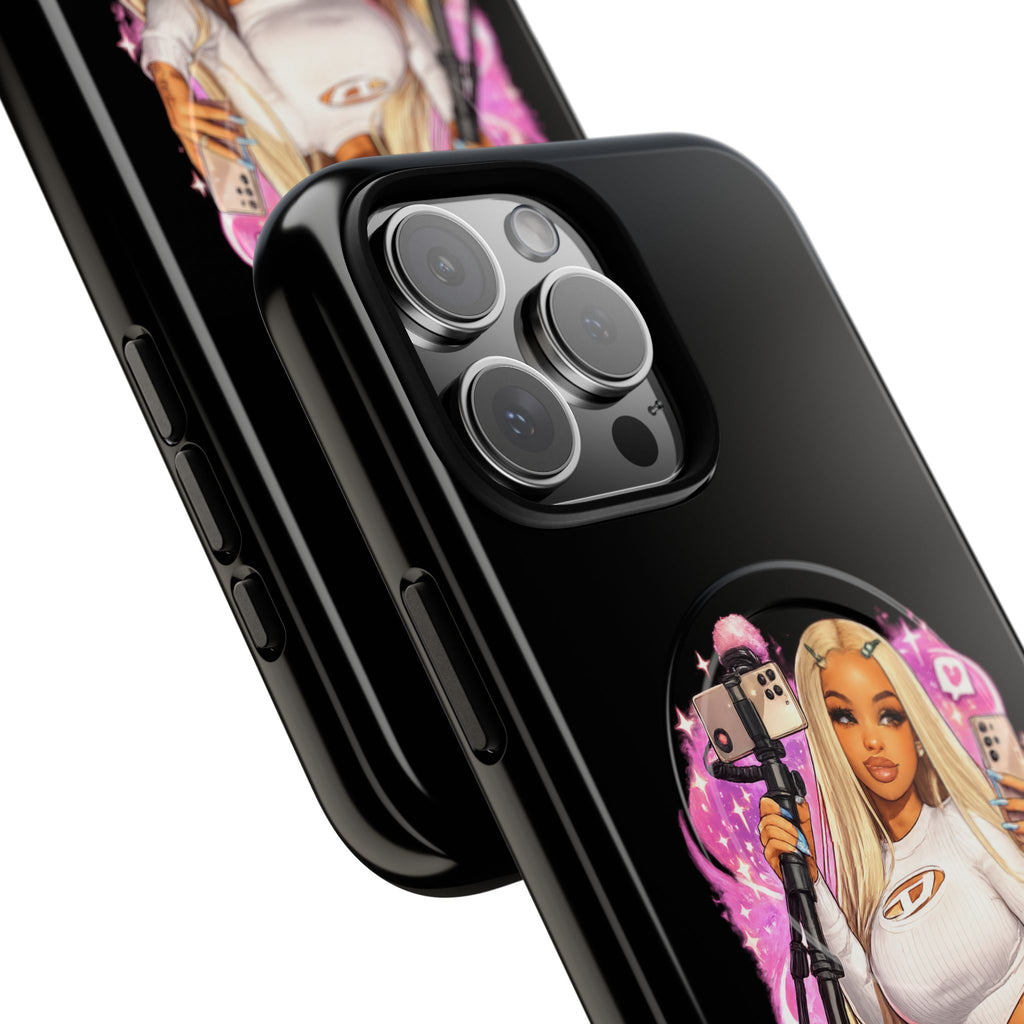 Stream Doll Tough Magnetic Phone Case — Cute Streamer Girl Design