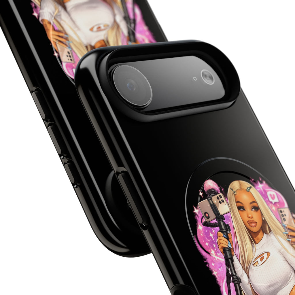 Stream Doll Tough Magnetic Phone Case — Cute Streamer Girl Design