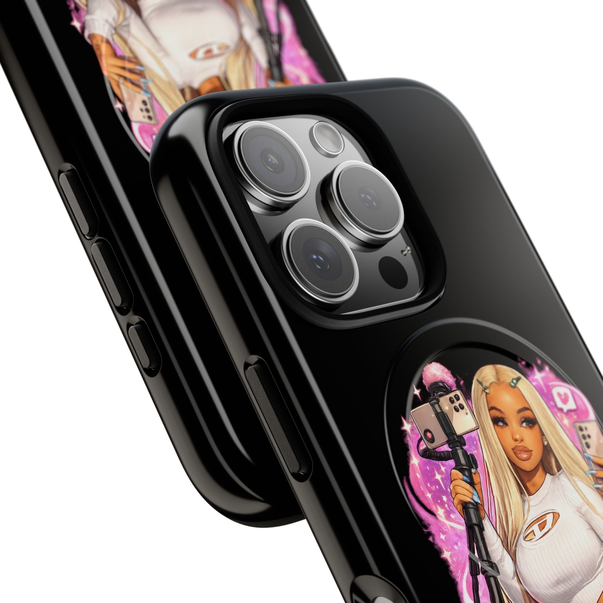 Stream Doll Tough Magnetic Phone Case — Cute Streamer Girl Design