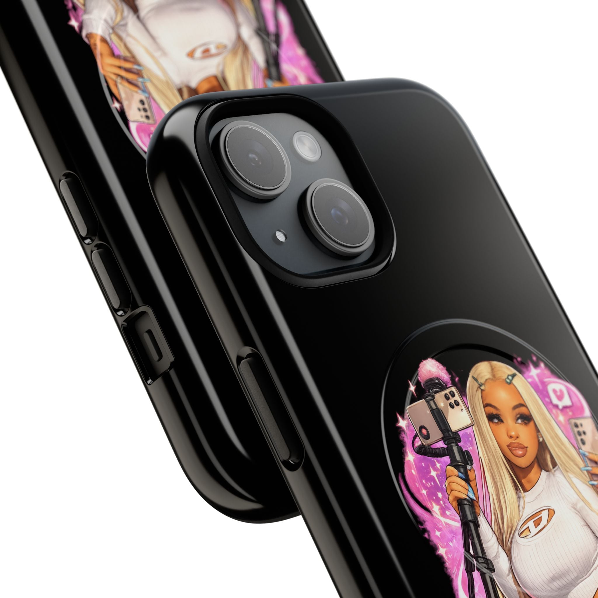 Stream Doll Tough Magnetic Phone Case — Cute Streamer Girl Design