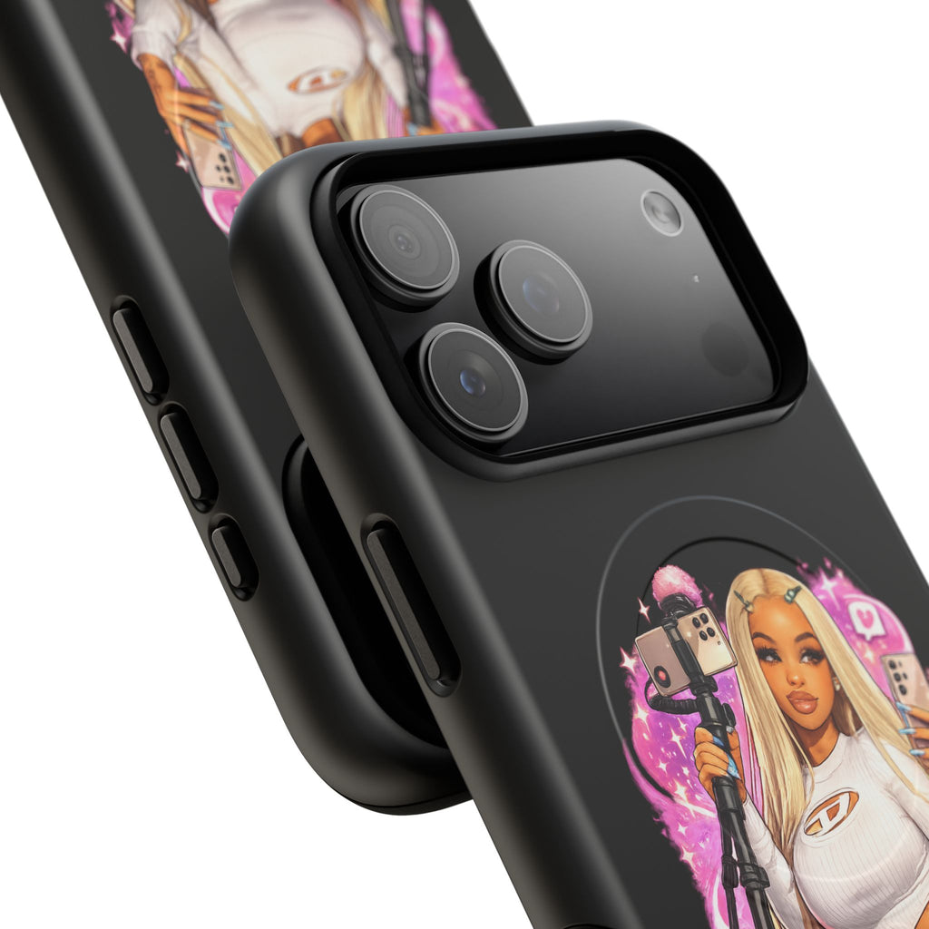 Stream Doll Tough Magnetic Phone Case — Cute Streamer Girl Design