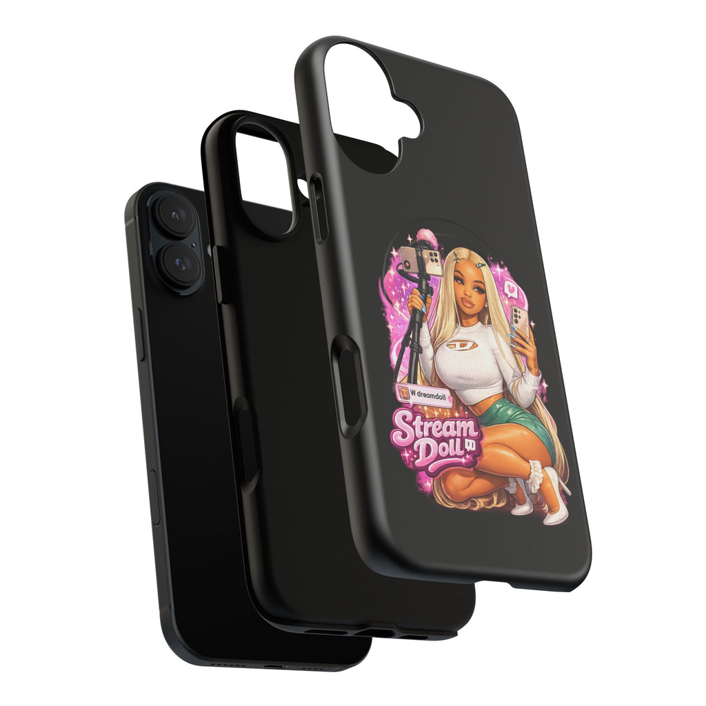 Stream Doll Tough Magnetic Phone Case — Cute Streamer Girl Design