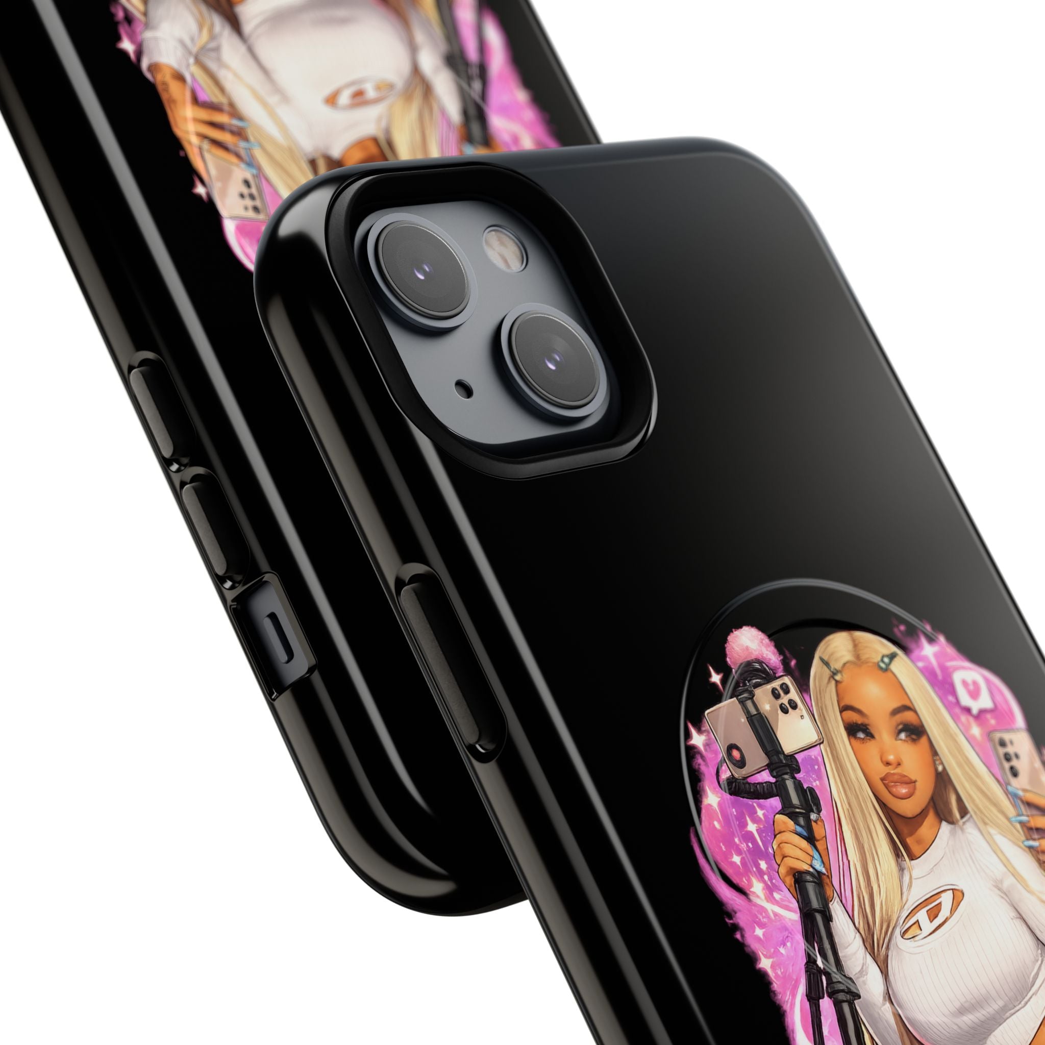 Stream Doll Tough Magnetic Phone Case — Cute Streamer Girl Design