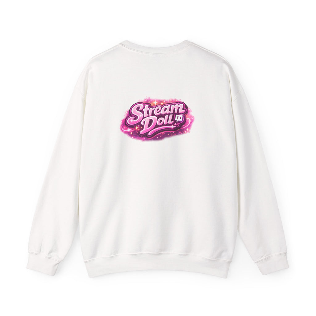 Stream Doll Crewneck Sweatshirt — Gamer Girl Streaming Graphic Sweatshirt