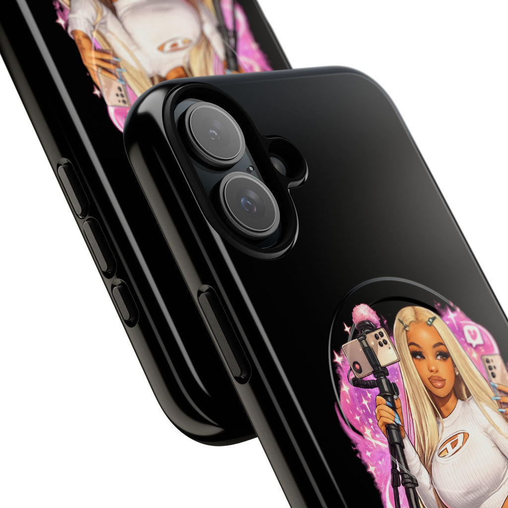 Stream Doll Tough Magnetic Phone Case — Cute Streamer Girl Design