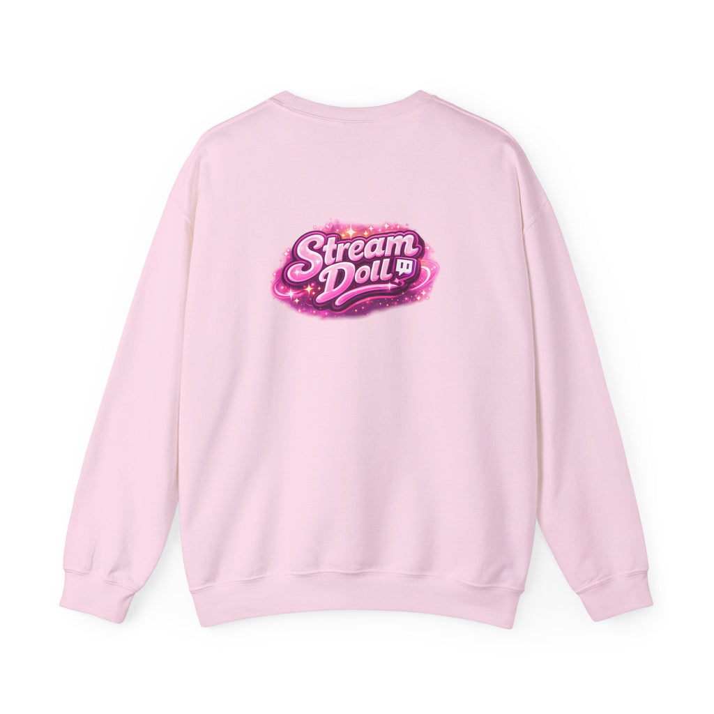 Stream Doll Crewneck Sweatshirt — Gamer Girl Streaming Graphic Sweatshirt
