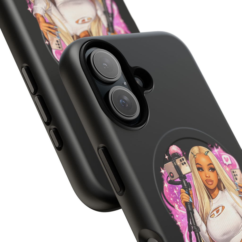 Stream Doll Tough Magnetic Phone Case — Cute Streamer Girl Design