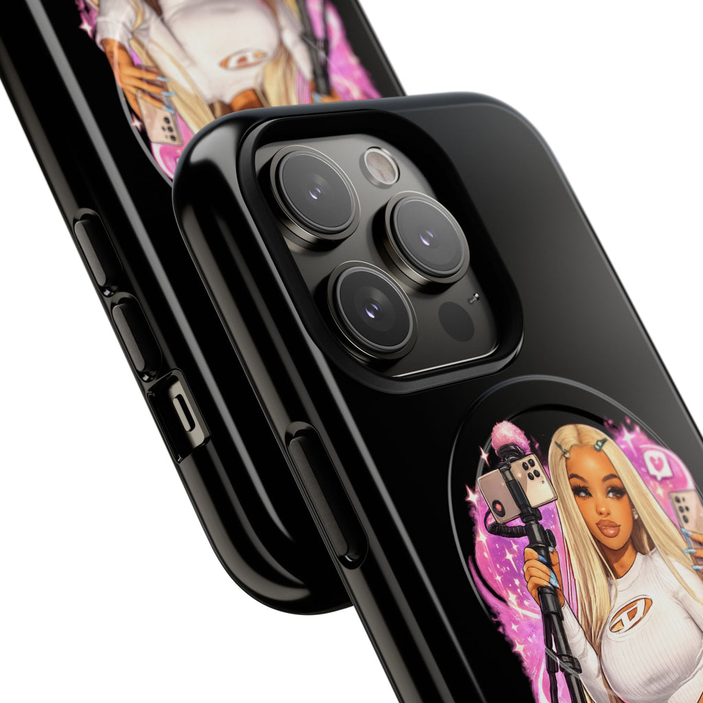 Stream Doll Tough Magnetic Phone Case — Cute Streamer Girl Design