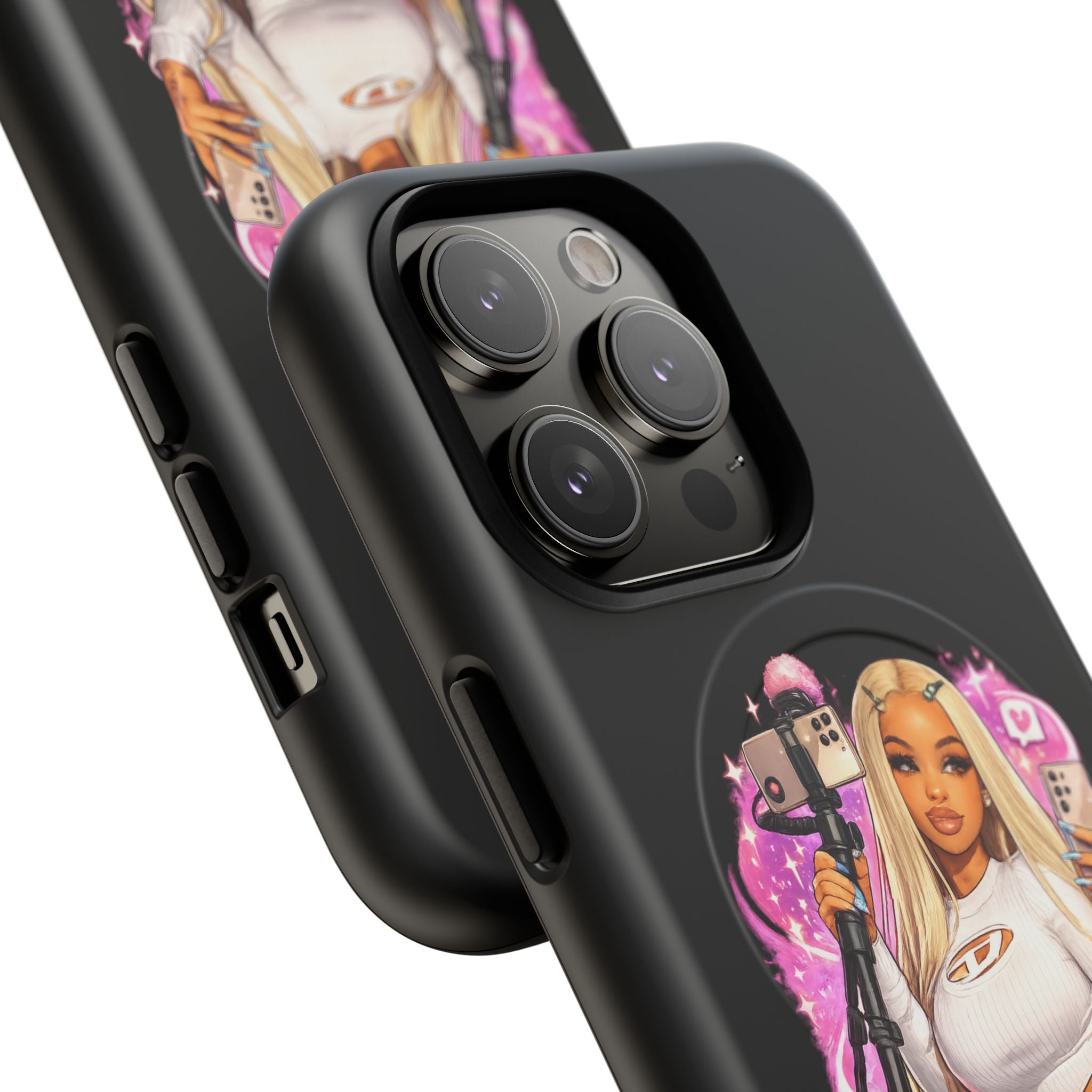 Stream Doll Tough Magnetic Phone Case — Cute Streamer Girl Design