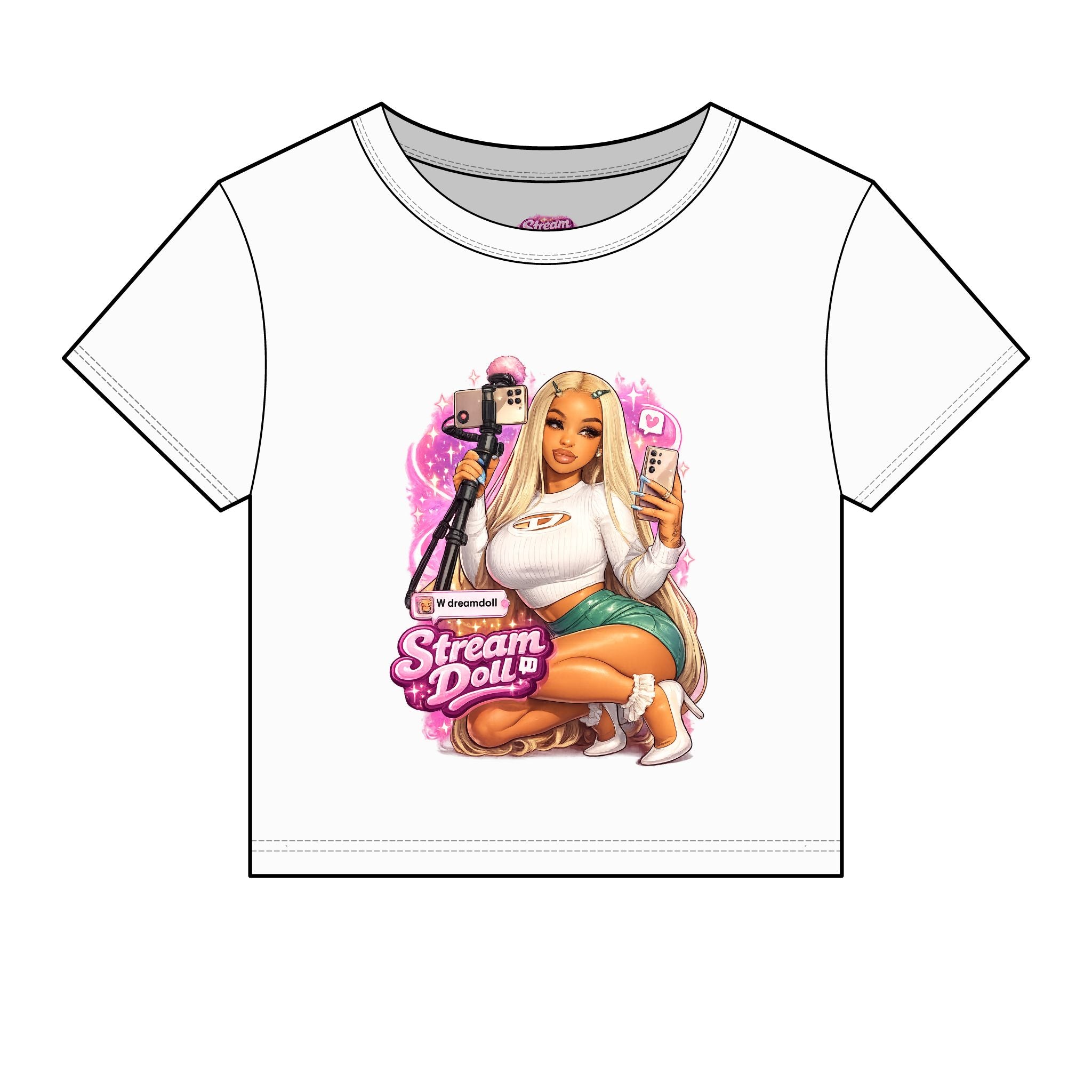 Stream Doll Graphic Baby Tee