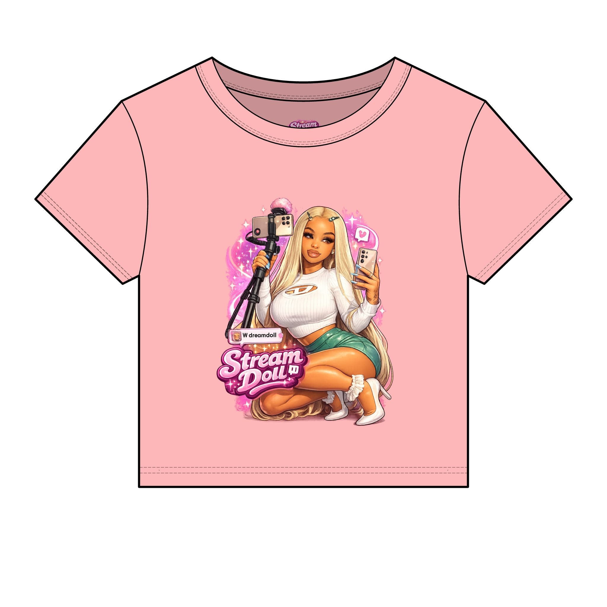 Stream Doll Graphic Baby Tee