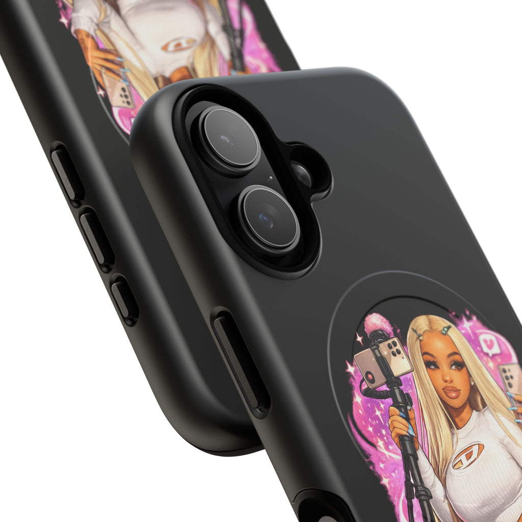 Stream Doll Tough Magnetic Phone Case — Cute Streamer Girl Design